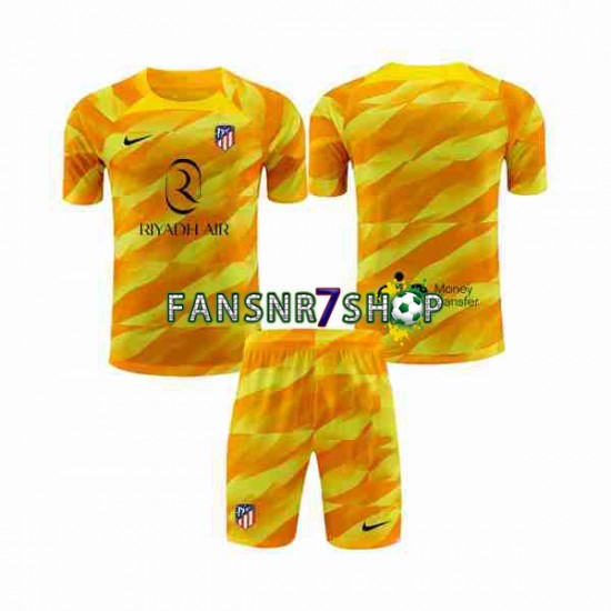 Atlético Madrid fußball trikot Torhüter Kinder Orange 2023-2024 Kurzarm