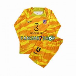 Atlético Madrid fußball trikot Jan Oblak 13 Torhüter Kinder Orange 2023-2024 Langarm