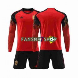 Belgien fußball trikot WM 2022 Kinder Heim Langarm