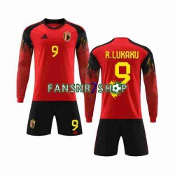 Belgien fußball trikot WM 2022 R.LUKAKU 9 Kinder Heim Langarm