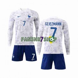 Frankreich fußball trikot WM 2022 Griezmann 7 Kinder Auswärts Langarm Frankreich fußball trikot WM 2022 Griezmann 7 Kinder Auswärts Langarm