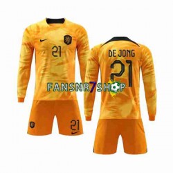 Niederlande fußball trikot WM 2022 De Jong 21 Kinder Heim Langarm Niederlande fußball trikot WM 2022 De Jong 21 Kinder Heim Langarm