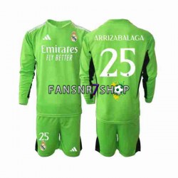 Real Madrid fußball trikot Kepa Arrizabalaga 25 Torhüter Kinder Heim 2023-2024 Langarm