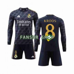 Real Madrid fußball trikot Kroos 8 Kinder Auswärts 2023-2024 Langarm