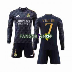 Real Madrid fußball trikot Vini Jr 7 Kinder Auswärts 2023-2024 Langarm