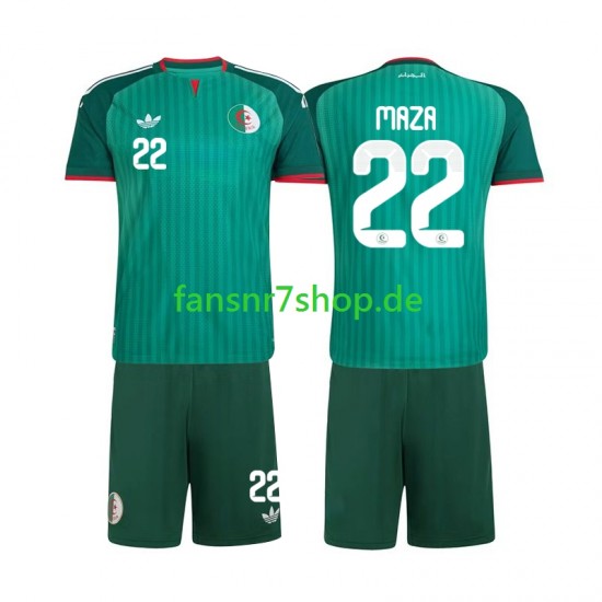 Algerien fußball trikot Ibrahim Maza 22 Kinder Auswärts 2026 Kurzarm