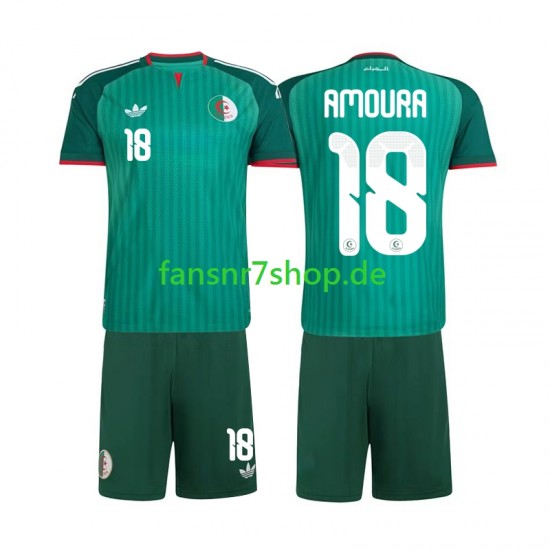 Algerien fußball trikot Mohamed Amoura 18 Kinder Auswärts 2026 Kurzarm