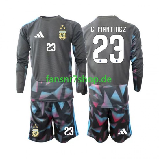 Argentinien fußball trikot WM 2026 Emiliano Martinez 23 Torhüter Kinder Heim Langarm