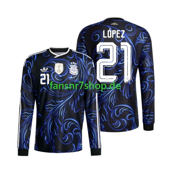 Argentinien fußball trikot WM 2026 Jose Manuel Lopez 21 Herren Auswärts Langarm