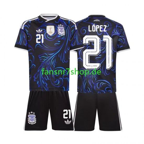 Argentinien fußball trikot WM 2026 Jose Manuel Lopez 21 Kinder Auswärts Kurzarm