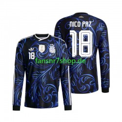 Argentinien fußball trikot WM 2026 Nico Paz 18 Herren Auswärts Langarm