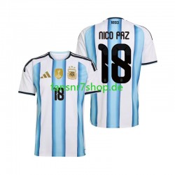 Argentinien fußball trikot WM 2026 Nico Paz 18 Herren Heim Kurzarm