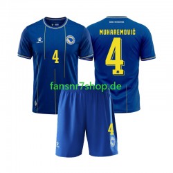 Bosnien und Herzegowina fußball trikot WM 2026 Tarik Muharemovic 4 Kinder Heim Kurzarm Bosnien und Herzegowina fußball trikot WM 2026 Tarik Muharemovic 4 Kinder Heim Kurzarm
