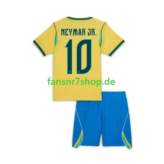 Brasilien fußball trikot WM 2026 Neymar JR 10 Kinder Heim Kurzarm
