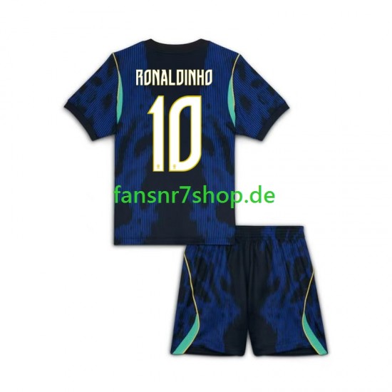 Brasilien fußball trikot WM 2026 Ronaldinho 10 Kinder Auswärts Kurzarm