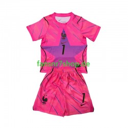 Frankreich fußball trikot WM 2026 Brice Samba 1 Torhüter Kinder Auswärts Kurzarm
