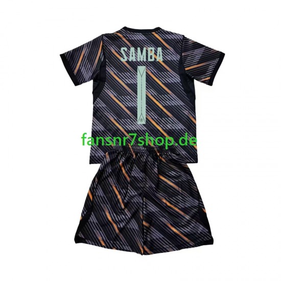 Frankreich fußball trikot WM 2026 Brice Samba 1 Torhüter Kinder Heim Kurzarm