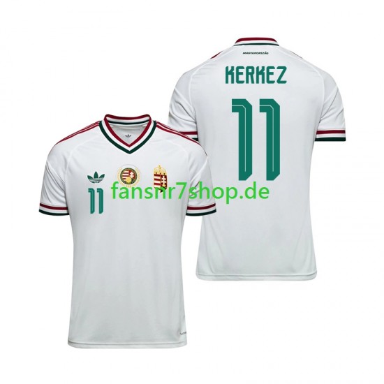 Ungarn fußball trikot WM 2026 Milos Kerkez 11 Herren Auswärts Kurzarm