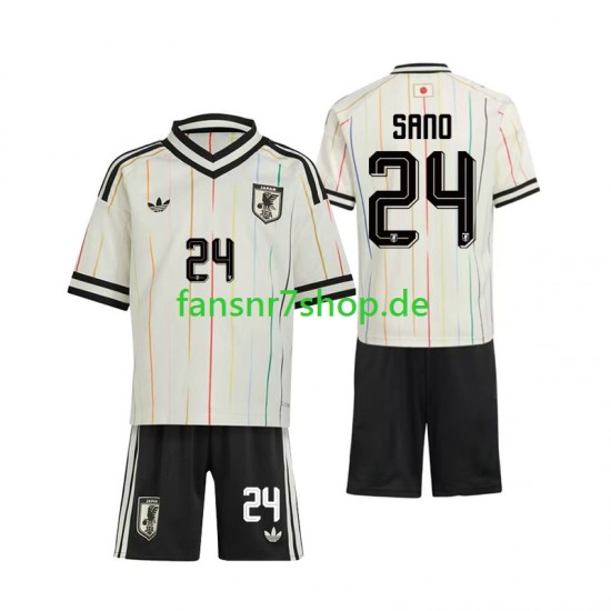 Japan fußball trikot WM 2026 Kaishu Sano 24 Kinder Auswärts Kurzarm Japan fußball trikot WM 2026 Kaishu Sano 24 Kinder Auswärts Kurzarm