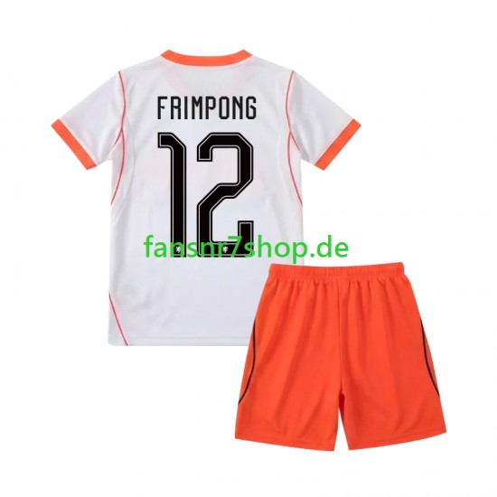 Niederlande fußball trikot WM 2026 Jeremie Frimpong 12 Kinder Auswärts Kurzarm