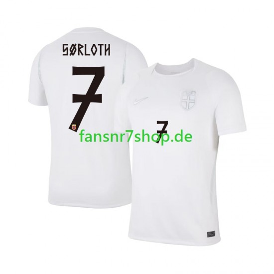 Norwegen fußball trikot WM 2026 Alexander Sorloth 7 Herren Ausweich Kurzarm