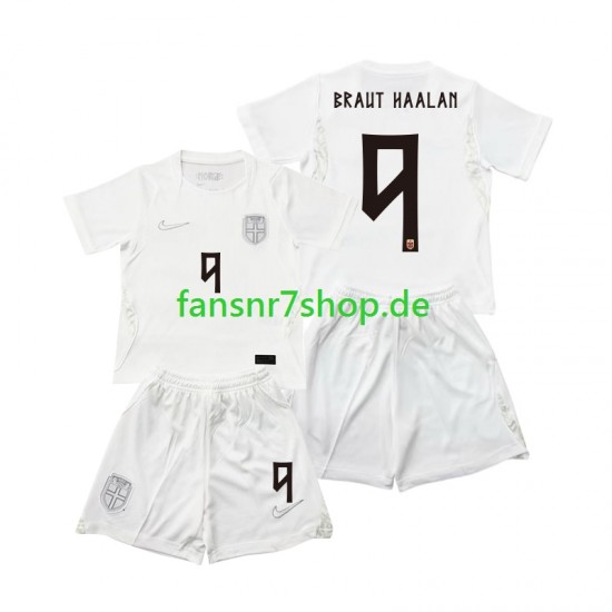 Norwegen fußball trikot WM 2026 Braut Haaland 9 Kinder Ausweich Kurzarm