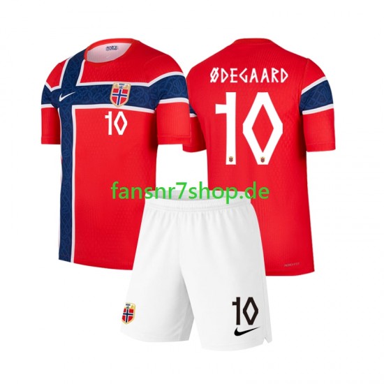 Norwegen fußball trikot WM 2026 Martin Odegaard 10 Kinder Heim Kurzarm