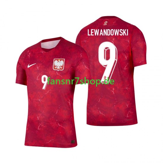 Polen fußball trikot Robert Lewandowski 9 Herren Auswärts 2026 Kurzarm