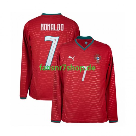 Portugal fußball trikot WM 2026 Cristiano Ronaldo 7 Herren Heim Langarm