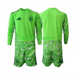 Spanien fußball trikot WM 2026 6th Green color Torhüter Kinder Langarm