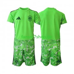 Spanien fußball trikot WM 2026 6th Green color Torhüter Kinder Kurzarm