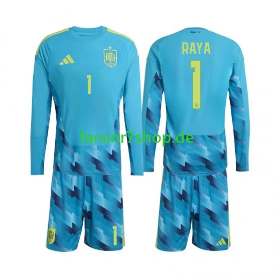 Spanien fußball trikot WM 2026 David Raya 1 Torhüter Kinder Heim Langarm