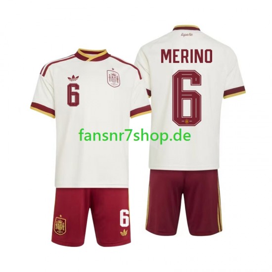 Spanien fußball trikot WM 2026 Mikel Merino 6 Kinder Auswärts Kurzarm