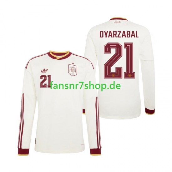 Spanien fußball trikot WM 2026 Mikel Oyarzabal 21 Herren Auswärts Langarm