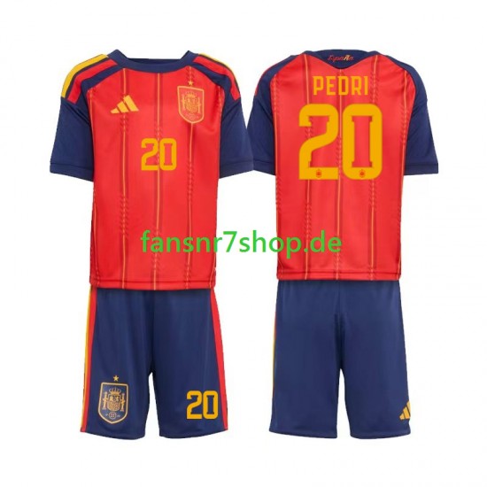Spanien fußball trikot WM 2026 Pedri 20 Kinder Heim Kurzarm