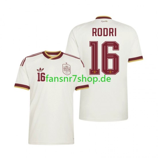 Spanien fußball trikot WM 2026 Rodri 16 Herren Auswärts Kurzarm