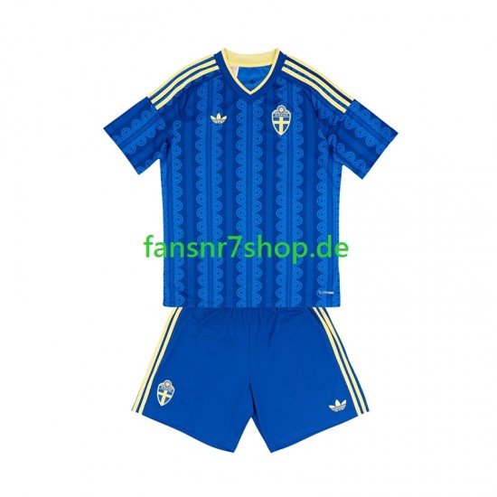 Schweden fußball trikot WM 2026 Kinder Auswärts Kurzarm