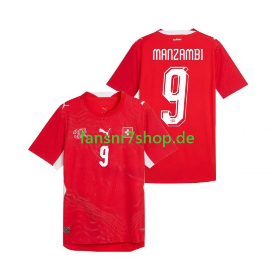 Schweiz fußball trikot WM 2026 Johan Manzambi 9 Herren Heim Kurzarm