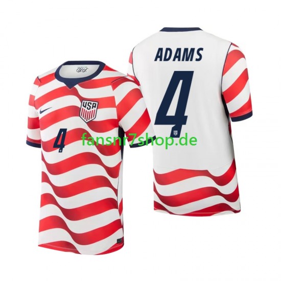 USA fußball trikot WM 2026 Tyler Adams 4 Herren Heim Kurzarm