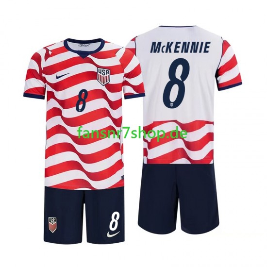 USA fußball trikot WM 2026 Weston McKennie 8 Kinder Heim Kurzarm