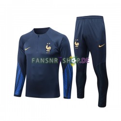Frankreich Sweatshirts Anzüge Blau 2022-2023 SKU001