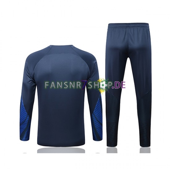 Frankreich Sweatshirts Anzüge Blau 2022-2023 SKU001