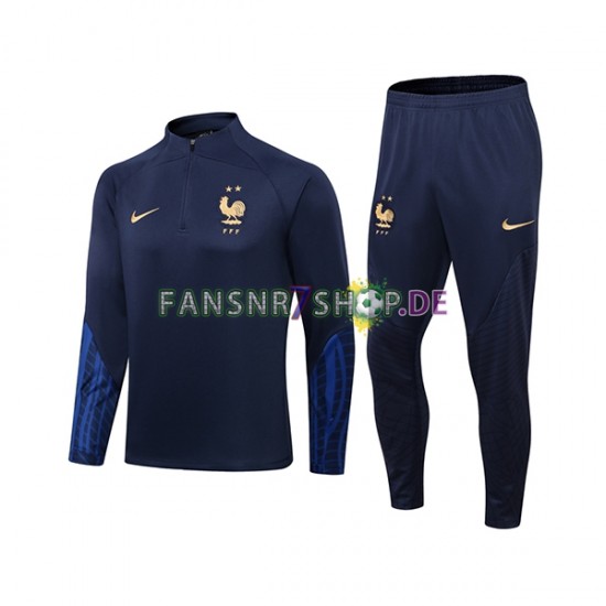 Frankreich Sweatshirts Anzüge Blau 2022-2023