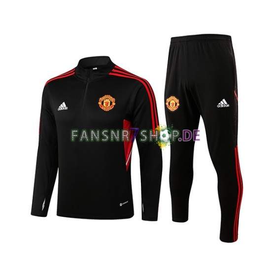 Manchester United Sweatshirts Anzüge Schwarz 2022-2023