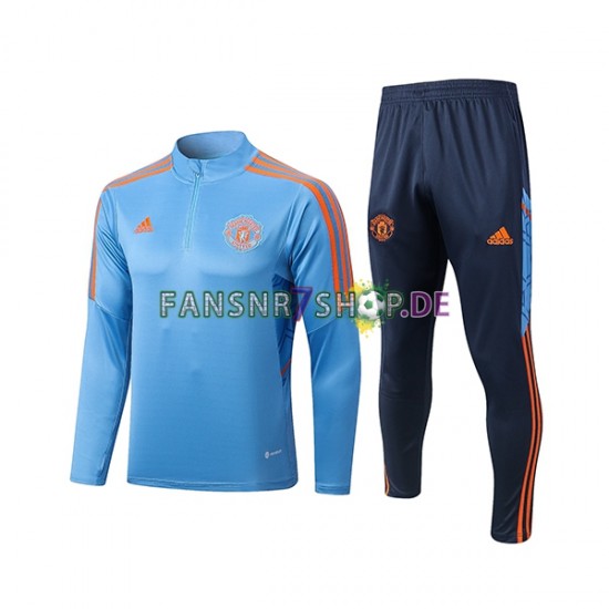 Manchester United Sweatshirts Anzüge Blau 2022-2023 SKU002