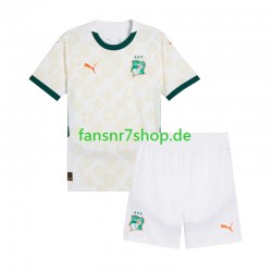 Elfenbeinküste fußball trikot Kinder Auswärts 2025 Kurzarm