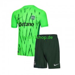 Sporting CP fußball trikot Kinder Ausweich 2024-2025 Kurzarm