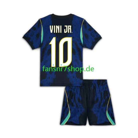 Brasilien fußball trikot WM 2026 Vinicius Junior 10 Kinder Auswärts Kurzarm