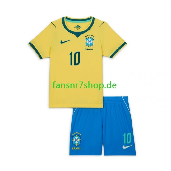 Brasilien fußball trikot WM 2026 Vinicius Junior 10 Kinder Heim Kurzarm