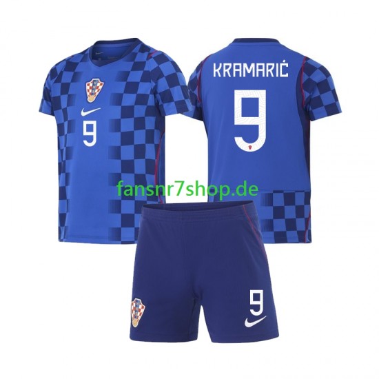 Kroatien fußball trikot WM 2026 Andrej Kramaric 9 Kinder Auswärts Kurzarm